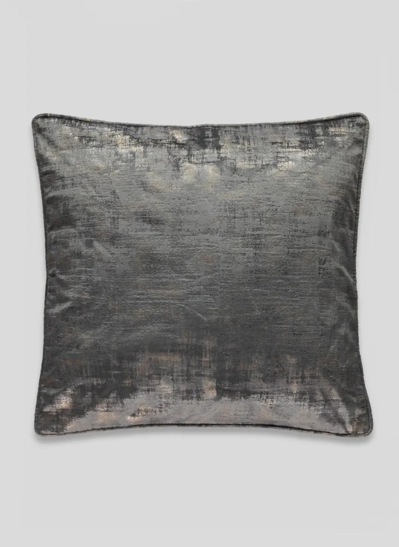 Matalan Grey Velvet Foil Cushion (50cm x 50cm)