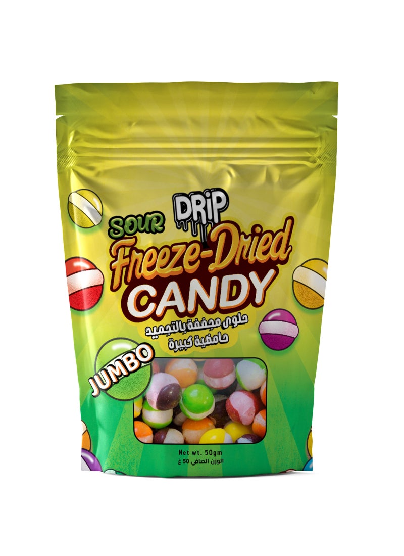 DRIP Jumbo Sour Freeze Dried Candy 50g - Image 1