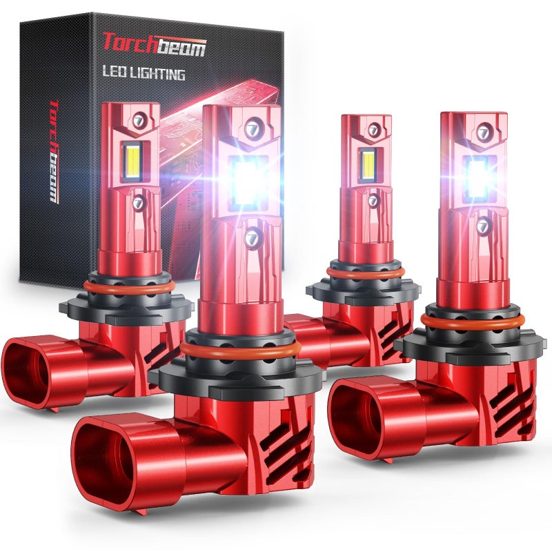 Torchbeam 9005/9006 90,000LM Bulbs, 60000H Super Long Lifespan, 2026 Upgraded 9005 9006 Fog Bulbs Combo, 5 Minutes Installation, 6500K Cool White with 15000RPM Cooling Fan, Pack of 4 - Image 1