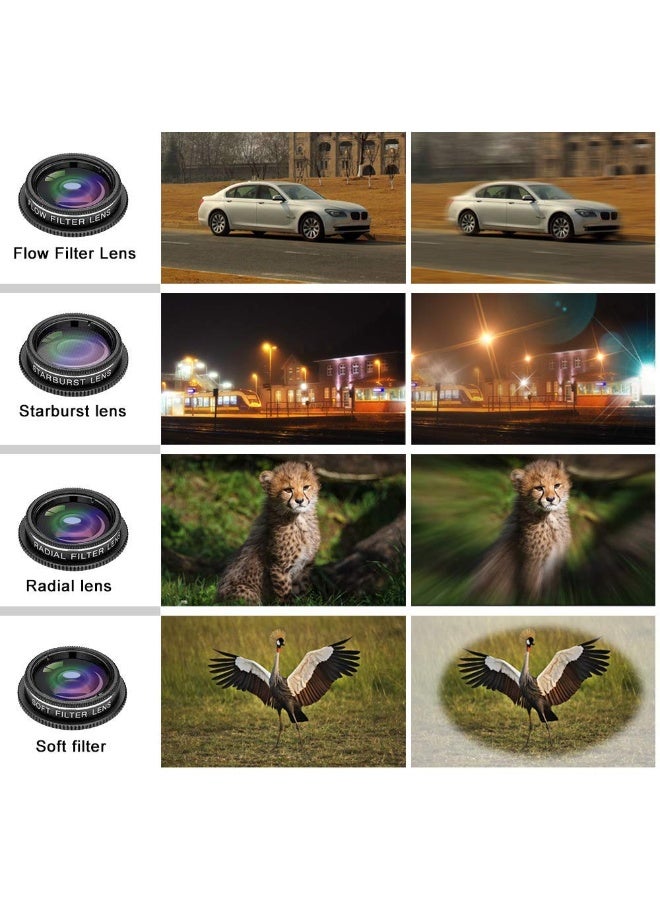 14-in-1 Phone Special Effects Lens Kit – Fisheye, Wide-Angle, Macro, Telephoto, Star Filter & Fun Creative Lenses for Mobile Photography  - Image 5