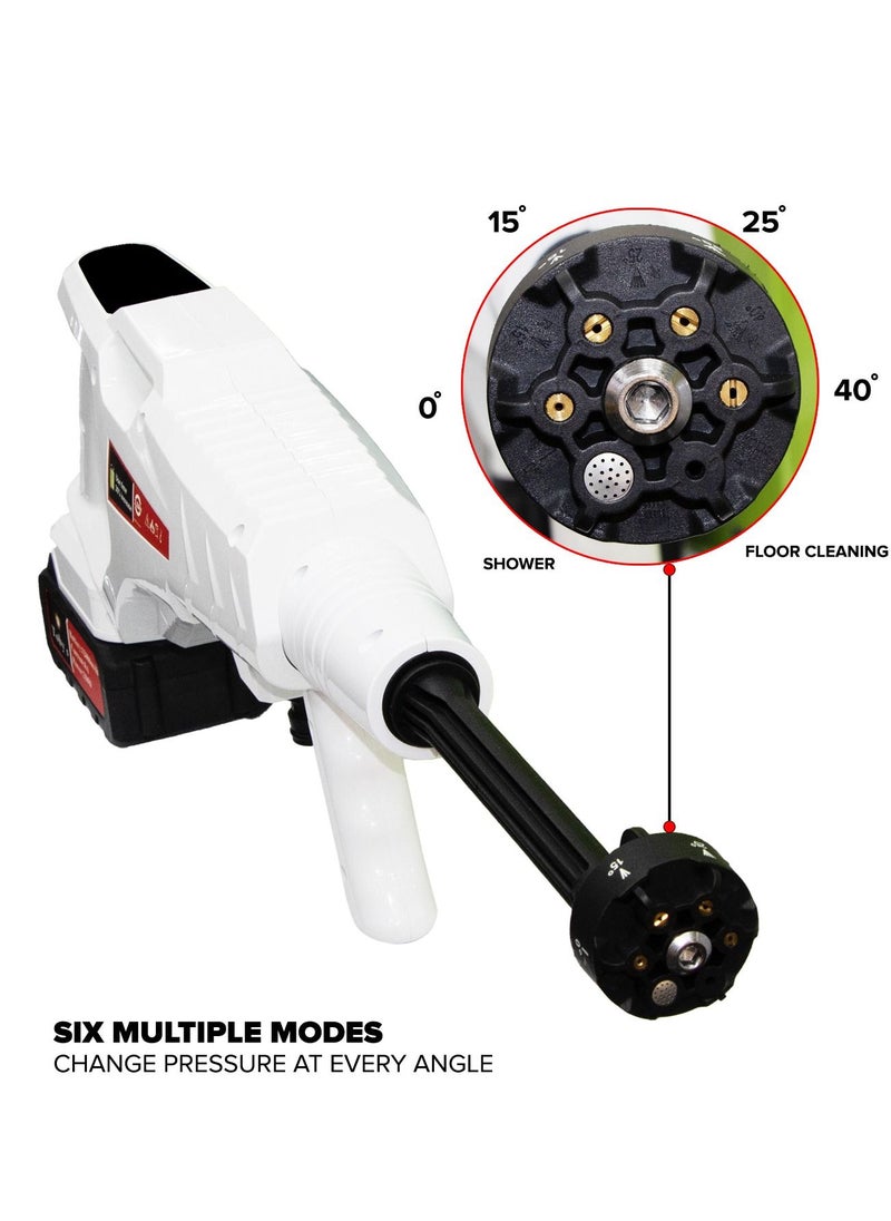 Toby's - Cordless Electric Pressure Washer Pump Car Cleaning Kit 250W Lithium Battery High Pressure Portable Handheld Car Cleaning Device Extension Bar Garden Outdoor Cleaner Tool - Image 1