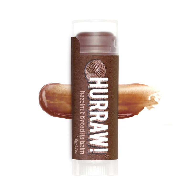 Hurraw Hazelnut Tinted Lip Balm Sheer Brown Tint Organic Certified Vegan Cruelty and Gluten Free NonGMO 100 Natural Ingredients Bee Shea Soy and Palm Free Made in USA