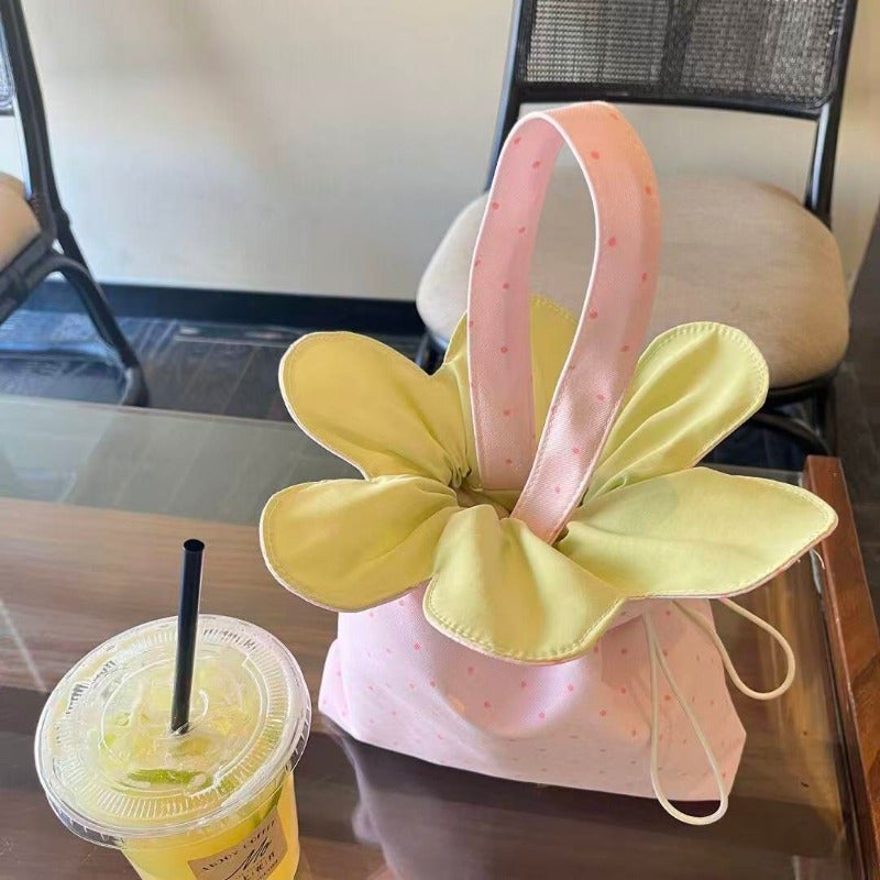 Floral Drawstring Handbag - Image 1
