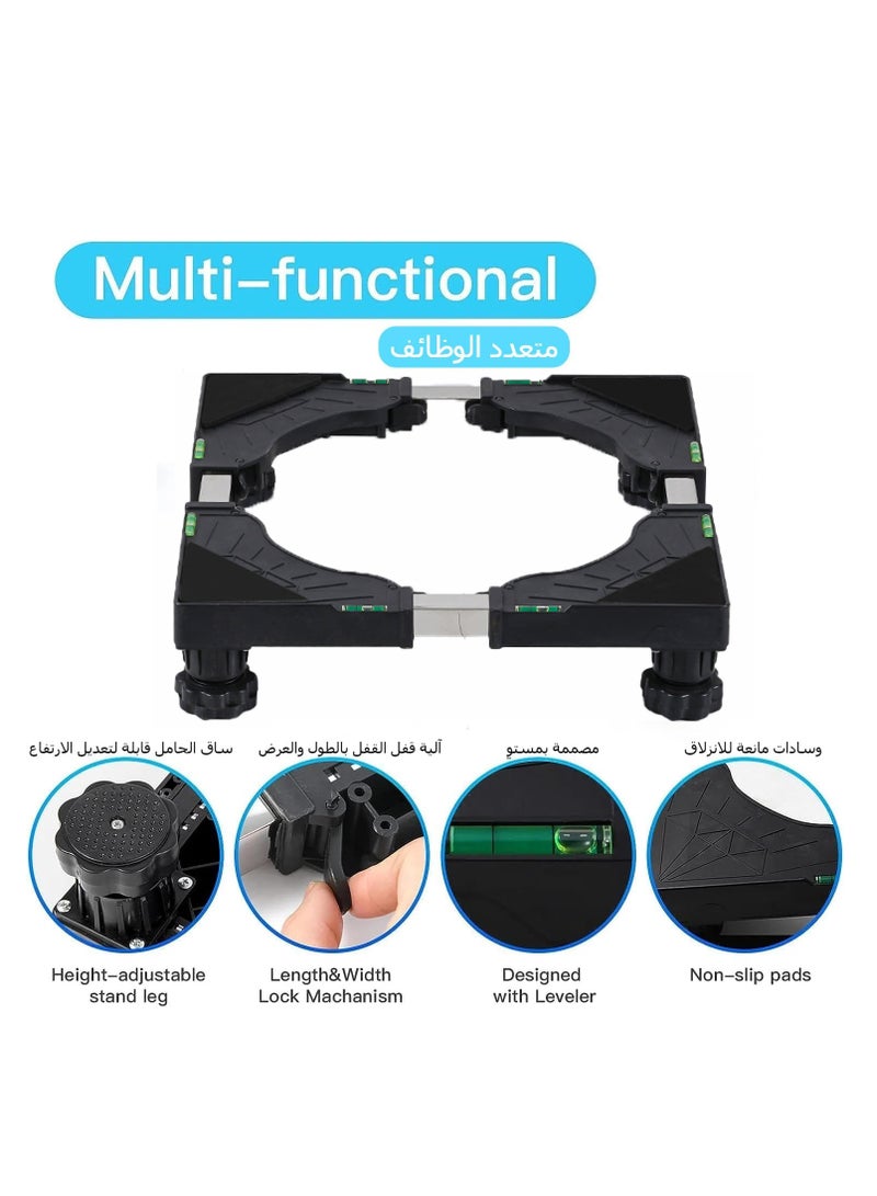 Relex Large Appliance Stand Base,  Washing Machine Stand for with 4 Adjustable Strong Feet, Stand with 4 Wheels Mobile Roller Cart - Image 3