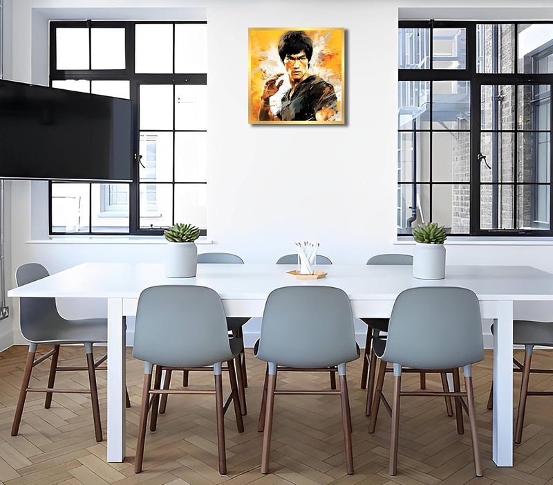 Anaadi Bruce Lee Boxing Legend Laminated Photo Frame Bruce Lee Wall Dcor Painting For Home Office Decoration 12 X 12 Inch - Image 3