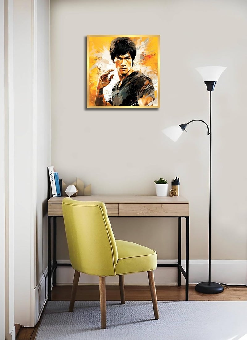 Anaadi Bruce Lee Boxing Legend Laminated Photo Frame Bruce Lee Wall Dcor Painting For Home Office Decoration 12 X 12 Inch - Image 2