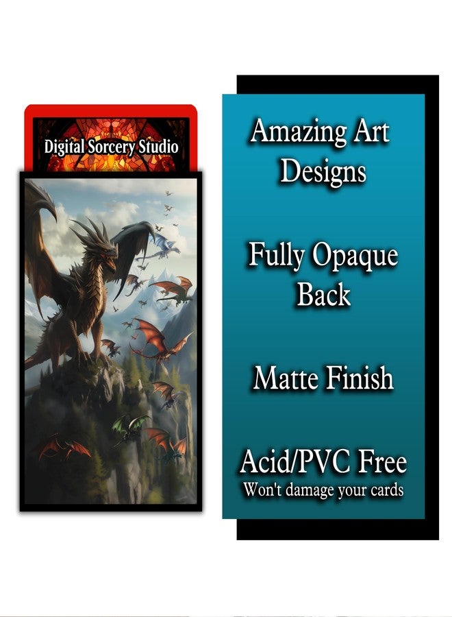 Digital Sorcery Studio Unstoppable Relentless Dragon Game Card Sleeves 102 Pack - Compatible with MTG and Other TCGs Ur-Dragon Commander Decks - Premium Standard Card Sleeves for Magic The Gathering - Image 3