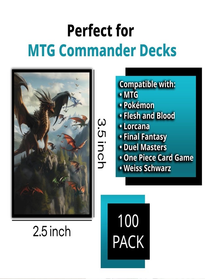 Digital Sorcery Studio Unstoppable Relentless Dragon Game Card Sleeves 102 Pack - Compatible with MTG and Other TCGs Ur-Dragon Commander Decks - Premium Standard Card Sleeves for Magic The Gathering - Image 4