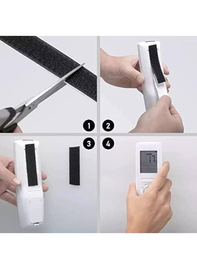 Reusable Hook and Loop Fastener Tape – 2M Hook + 2M Loop, 2.5CM Wide Black Tape with Strong Adhesive Backing – Ideal for DIY Projects, Home Organization, Office, Mounting, and Craft Use - Image 3