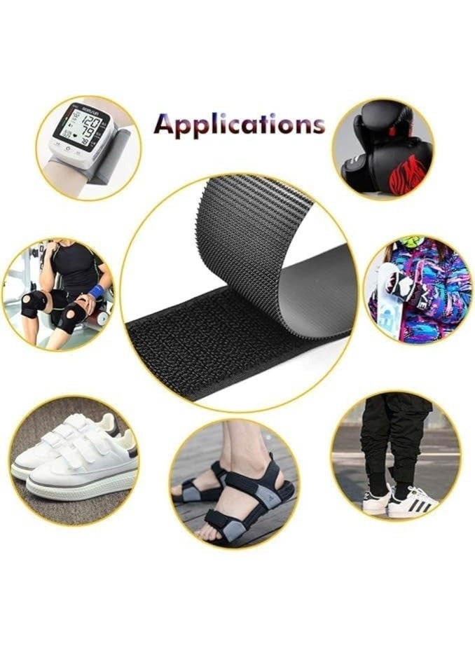 Reusable Hook and Loop Fastener Tape – 2M Hook + 2M Loop, 2.5CM Wide Black Tape with Strong Adhesive Backing – Ideal for DIY Projects, Home Organization, Office, Mounting, and Craft Use - Image 4