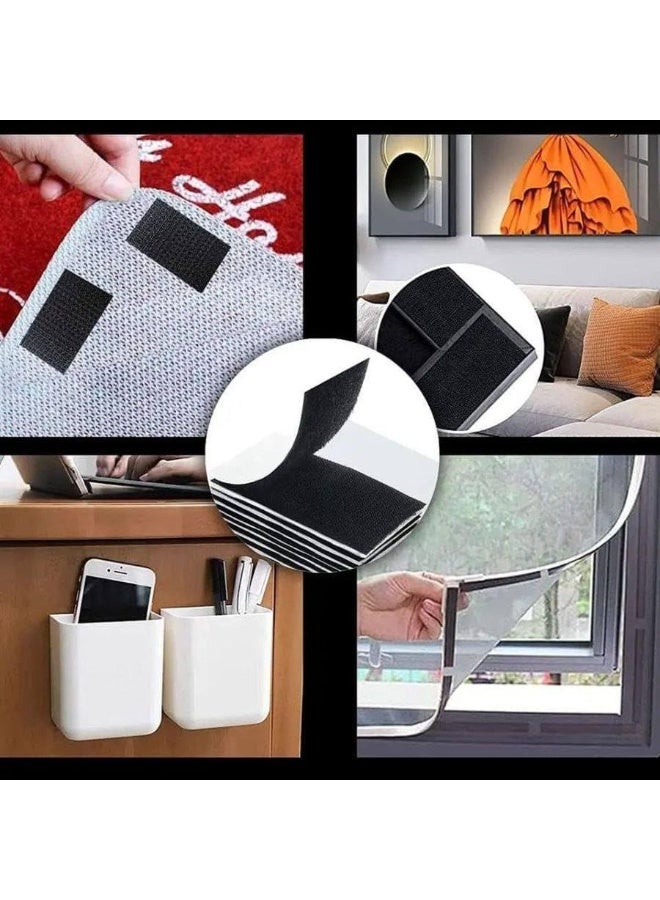 Reusable Hook and Loop Fastener Tape – 2M Hook + 2M Loop, 2.5CM Wide Black Tape with Strong Adhesive Backing – Ideal for DIY Projects, Home Organization, Office, Mounting, and Craft Use - Image 5