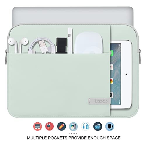 Lacdo 13 inch Laptop Sleeve Case for 13 inch New MacBook Air M4 A3240 2025, M3 A3113, M2 A2681, M1 A2337 | 13" MacBook Pro M2/M1 A2338 A2251 A2289 | 13" iPad Pro M5 / iPad Air M3 Computer Bag, Green - Image 4