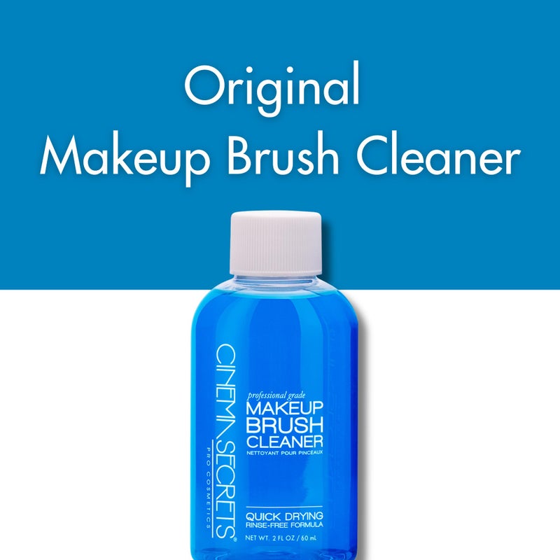 Cinema Secrets Original Blue Vanilla Makeup Brush Cleaner Solution - Professional Cleanser for Makeup Brushes - Quick-Drying, Rinse-Free Formula - Removes Stubborn Waterproof Make Up (2 fl oz) - Image 2