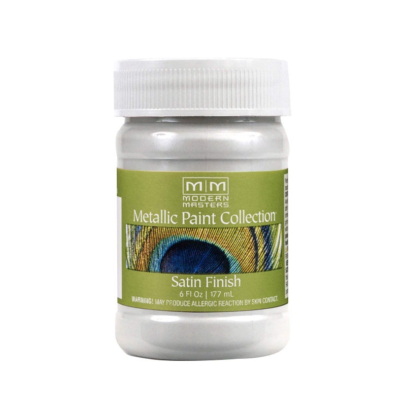 Modern Masters 6 oz Modern Masters ME707 Snowflake Metallic Paint Collection Satin WaterBased Decorative Metallic Paint - Image 2