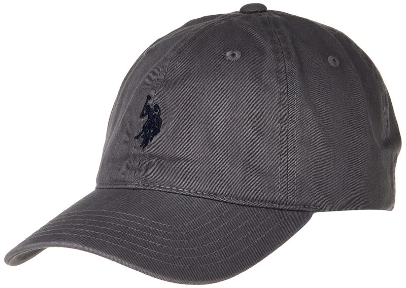 U.S. Polo Assn. Baseball Cap, Dark Grey, One Size, Cotton, Adjustable with Pony Logo, Men's - Image 1