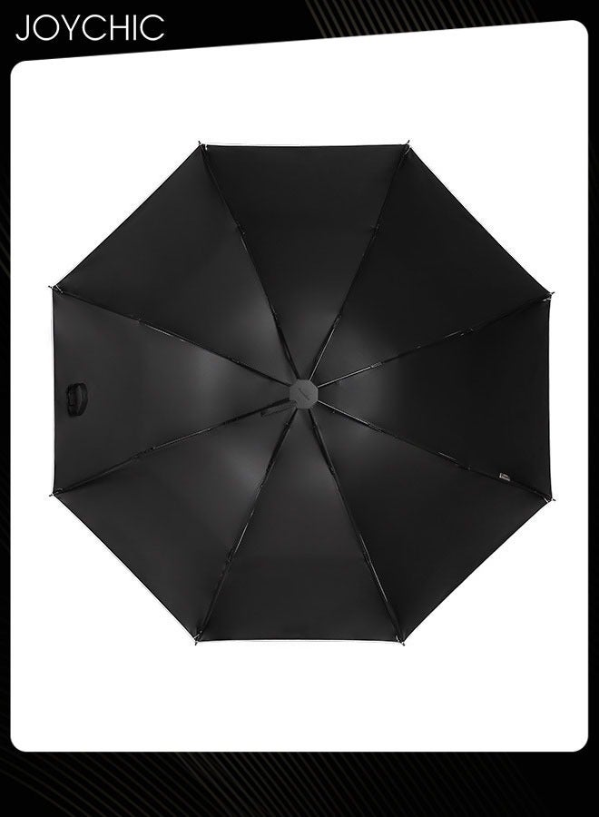 Joychic Strong Portable Travel 3 Folding UV-Protection and Rainproof Umbrella for Men and Women Blue - Image 4