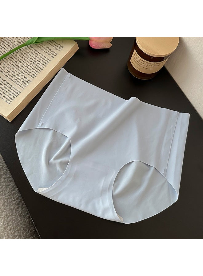 Women's Ice Silk Traceless Underwear Women's Pure Cotton Crotch Comfortable Breathable One-piece Naked Sense Mid-waist Girls Women's Underwear