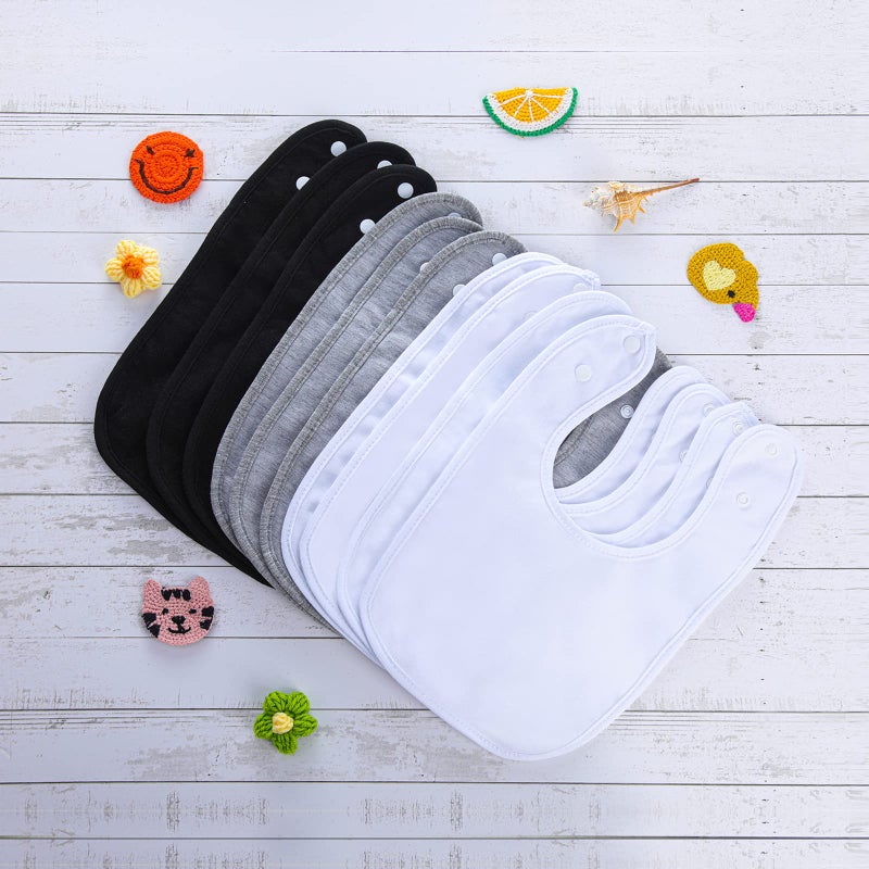 Hakochia Waterproof Baby Bibs Super Soft and Absorbent Cotton 4-Layer Unisex Baby Bandana Bibs With Adjustable Snaps for Boys Girls Feeding, Teething, Drooling,3-36 Months 10 Pack - Image 5