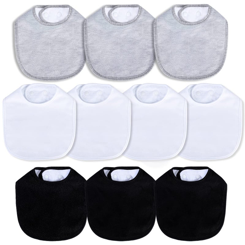 Hakochia Waterproof Baby Bibs Super Soft and Absorbent Cotton 4-Layer Unisex Baby Bandana Bibs With Adjustable Snaps for Boys Girls Feeding, Teething, Drooling,3-36 Months 10 Pack - Image 1