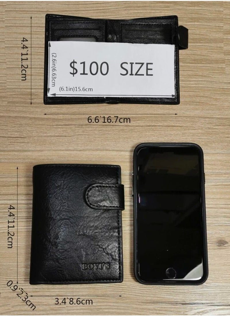 Bovi's - Leather Wallet For Men Black Colour - Image 1
