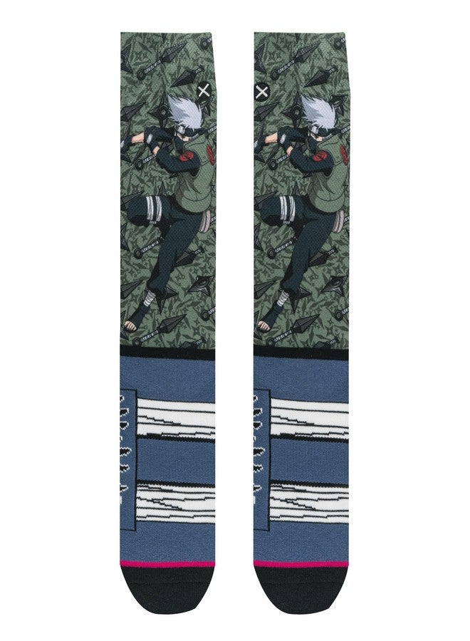 Odd Sox, Naruto, Kakashi Kunais, Fun Anime Print Crew Socks, Men & Women, Large - Image 5