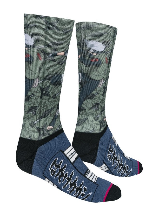 Odd Sox, Naruto, Kakashi Kunais, Fun Anime Print Crew Socks, Men & Women, Large - Image 3