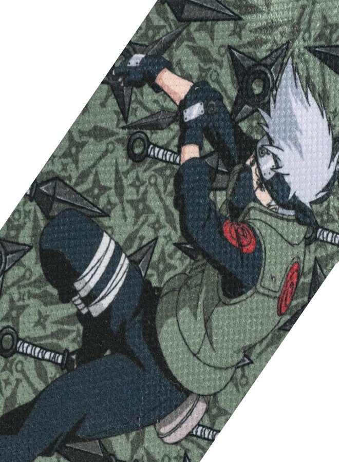 Odd Sox, Naruto, Kakashi Kunais, Fun Anime Print Crew Socks, Men & Women, Large - Image 4