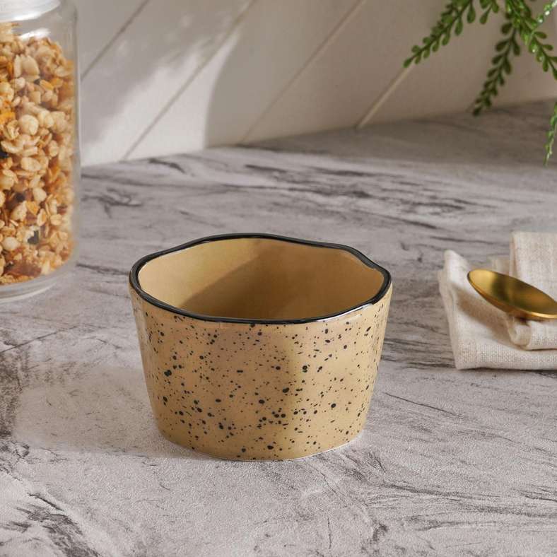 Pan Home رامكين من الخزف المنقط - بني، 280 مل