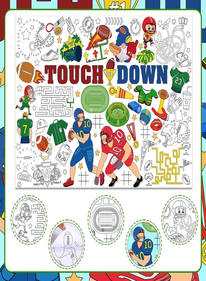 هواف ملصق تلوين كرة القدم من HOWAF مع 24 قلم طلاء (12 لونًا)، ملصق تلوين عملاق لكرة القدم، لافتة مفرش طاولة لكرة القدم، هدية عيد ميلاد، لوازم حفلات الفنون والحرف اليدوية للفصول الدراسية - Image 3