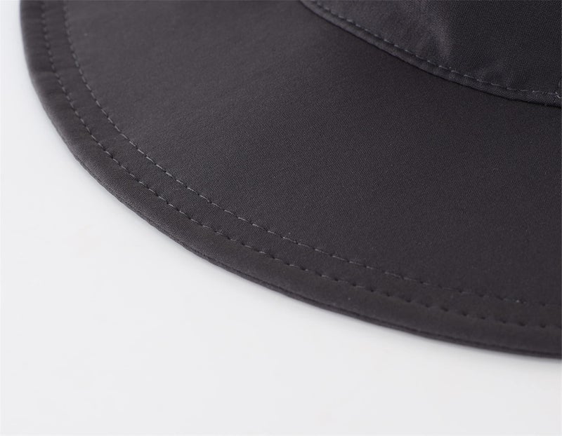 Connectyle Men's Outdoor Mesh Boonie Sun Hat Wide Brim UV Protection Fishing Hat (Dark Grey) - Image 4