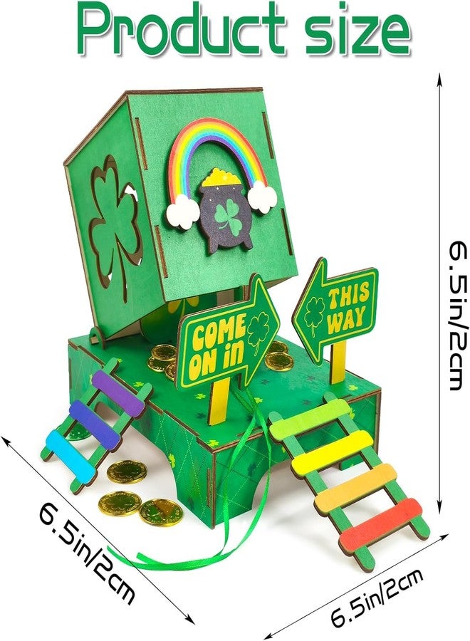 Asekonc St Patrick's Day Leprechaun Trap Kit for DIY St. Patrick's Day Wood Craft Leprechaun Kit to Make A Trap to Catch A Leprechaun, St Patricks Day Decorations Toys Gifts - Image 5