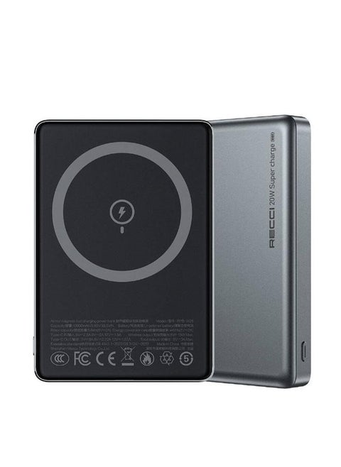 Recci RPB-W26 Armor Series Ultra Thin PD 20W Fast Charging Wireless Powerbank 15W 10000mAh