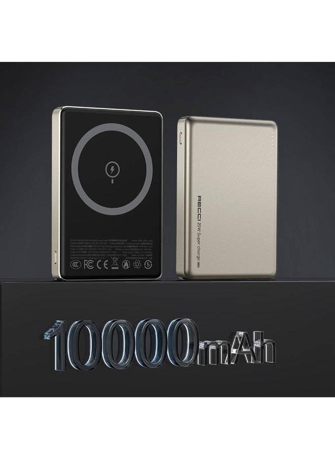 Recci - Recci RPB-W26 Armor Series Ultra Thin PD 20W Fast Charging Wireless Powerbank 15W 10000mAh - Image 1