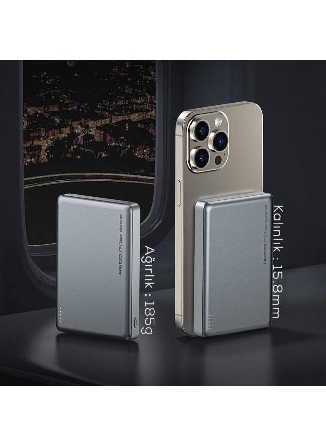 Recci - Recci RPB-W26 Armor Series Ultra Thin PD 20W Fast Charging Wireless Powerbank 15W 10000mAh - Image 1