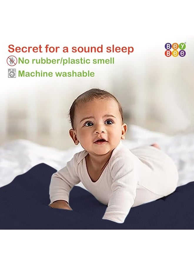 Bey Bee BeyBee Cotton Bed Protector Sheet (Large - 140cm X 100cm , Dark Blue) - Image 4