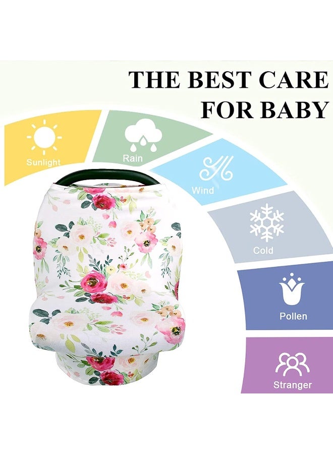 TANOFAR Stretchy Baby Carseat Cover with 4-in-1 Multi-use for Baby Carseat & Nursing/Breastfeeding Infinity - Image 2