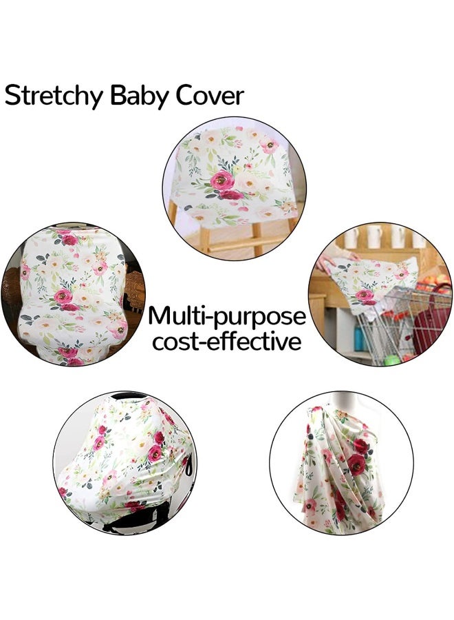 TANOFAR Stretchy Baby Carseat Cover with 4-in-1 Multi-use for Baby Carseat & Nursing/Breastfeeding Infinity - Image 4