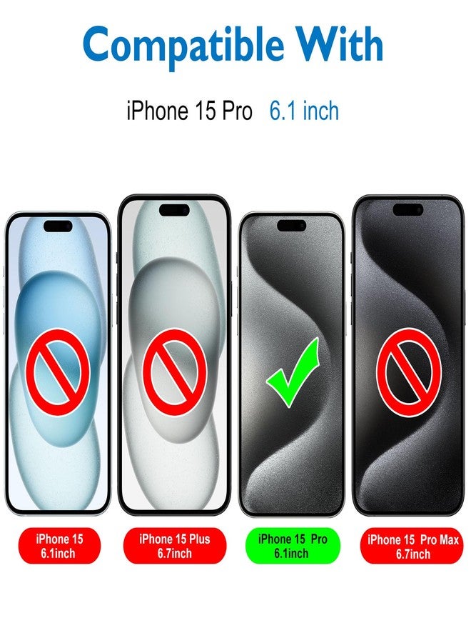 Mothca حماية شاشة زجاجية غير لامعة من موثكا لجهاز آيفون 15 برو (6.1 بوصة) مضادة للتوهج ومضادة لبصمات الأصابع، فيلم زجاجي مقسى شفاف، [إطار تركيب سهل] متوافق مع الجرابات، خالي من الفقاعات - ناعم كالحرير - Image 3