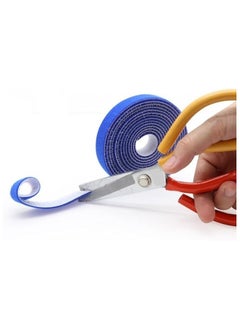 Kuwes KUWES 10mm - 1 meter - 6 colors Strap Adhesive Fastener Tape Cable Ties Reusable Double Side Hook Loop Cable Tie, Nylon Fastening Tape Wire Organizer, Interlocking Fastening Cable Binder Tie  - Image 5