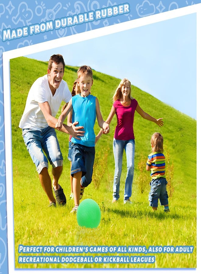 LovesTown Inflatable Playground Ball, 8.5 Inch Dodgeballs Kickballs with Air Pump, for 4 Square Ball Games, Sports Toys, Green - Image 5
