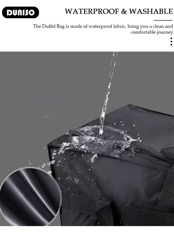 DUNISO Foldable Travel Duffel Bag Moving Storage Organizer Bags Waterproof & Tear Resistant Weekender Overnight Bag for Camping Travelling Cycling Storage Shopping Gym Sports  - Image 2