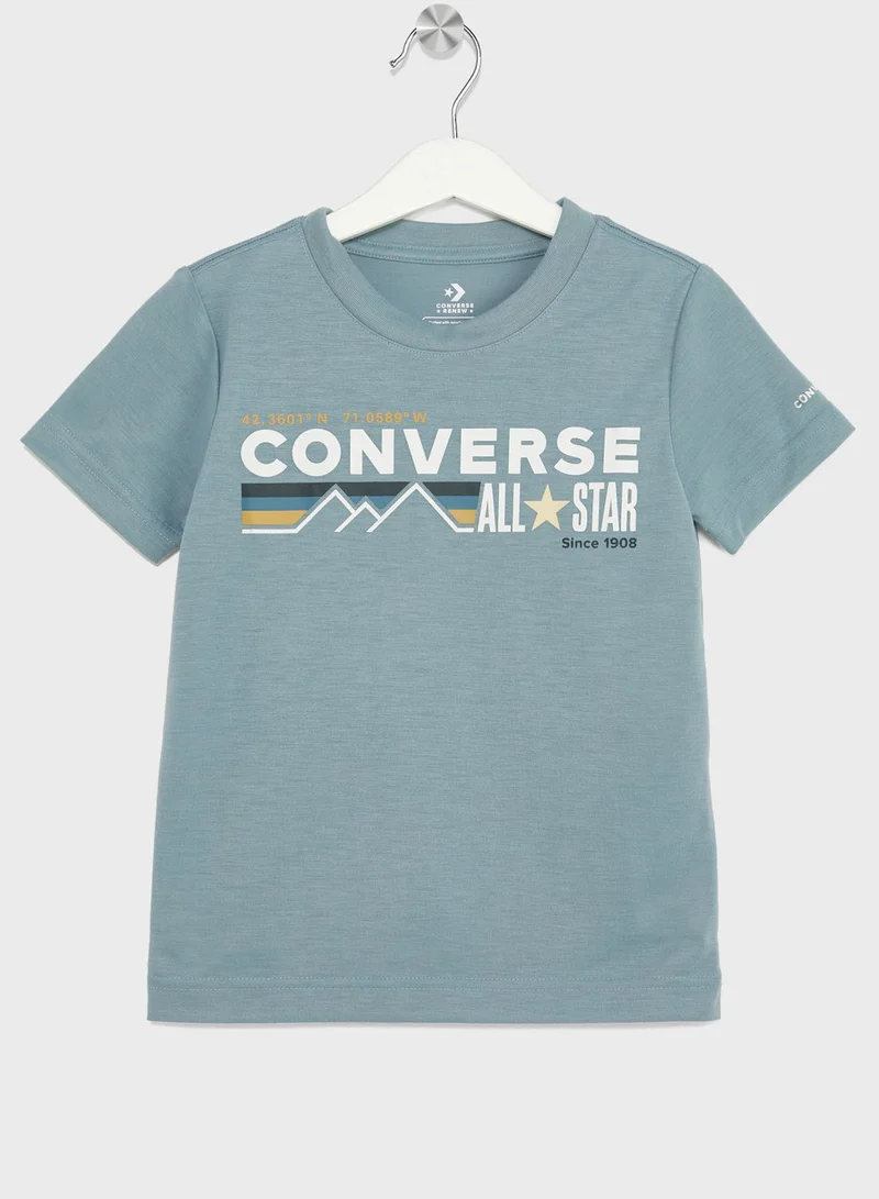 CONVERSE Kids Wordmark Chest Stripe T-Shirt