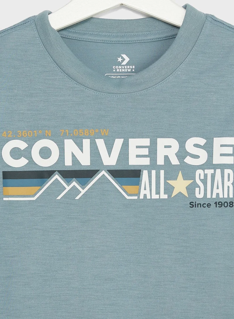 CONVERSE Kids Wordmark Chest Stripe T-Shirt
