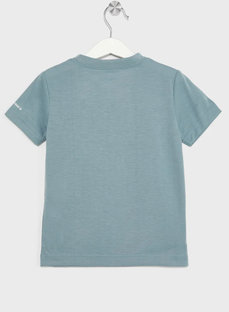 CONVERSE Kids Wordmark Chest Stripe T-Shirt