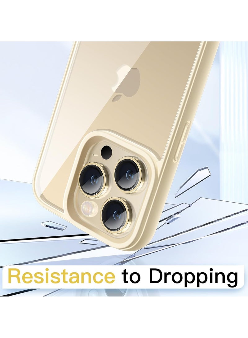 Case for iPhone 16 Plus , Shockproof Phone Bumper Cover, Solid Color Matte TPU Frame, Anti-Scratch Clear Back(beige) - Image 3