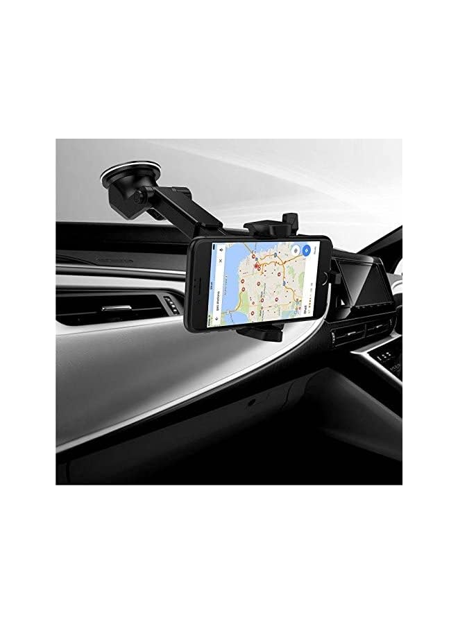 Trands Easy One Touch Car Dashboard And Windshield Mount Phone Holder, Black - Image 2