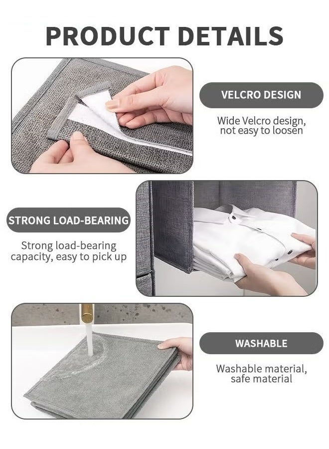 EETU Hanging Closet Organizer and Storage Shelves,Wardrobe Clothes Organizer Closet Shelf, Storage Organizer,5 Shelf Closet Storage with 2 Storage Drawers - Image 4