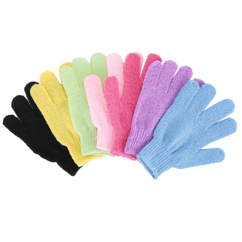 7pcs Bath Glove Shower Body Deep Cleaning Exfoliating Skin Spa Massage Scrub Glove7pcs/Set - Image 2