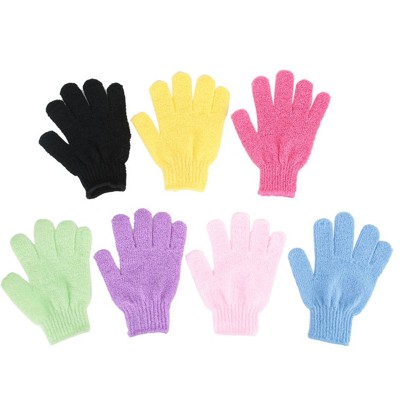 7pcs Bath Glove Shower Body Deep Cleaning Exfoliating Skin Spa Massage Scrub Glove7pcs/Set - Image 1