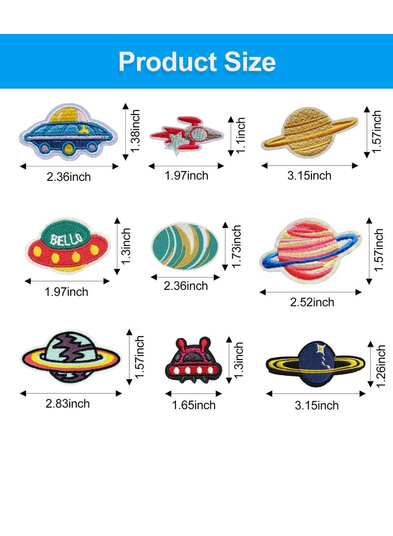 Embroidery Patches, Outer Space Planet Universe Theme Pattern DIY Iron on Sewing Patch Patch Set Cloth Patch Clothing Accessories Suitable for Backpacks, Clothing, Jackets, Hats, Jeans, Etc. (26 Pcs) - Image 4